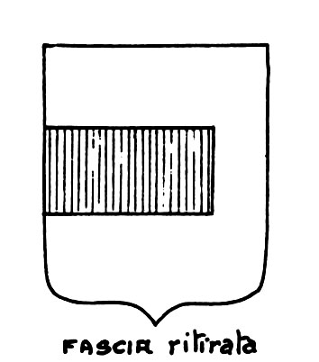 Image of the heraldic term: Fascia ritirata